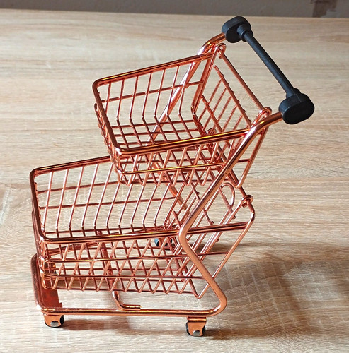 Mini einkaufswagen mit - einkaufswagen,