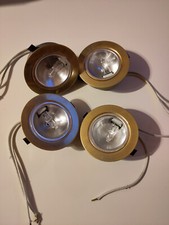 Halogen Einbaupots messingfarben, 4 Stück