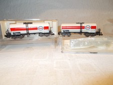 Fleischmann 8480 2x Kesselwagen, ESSO, 21 80 005 1 287-9 , weiß/rot, in OVP