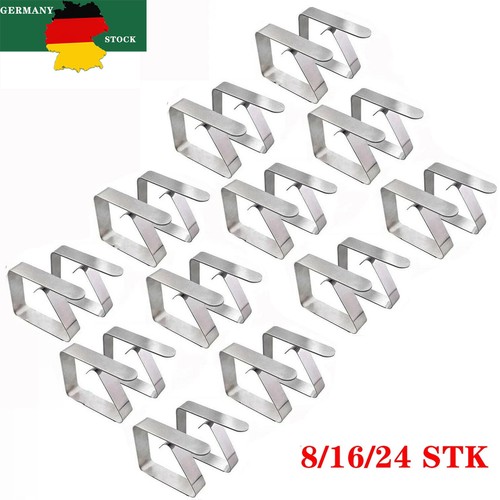 24stk edelstahl tischklemme - 8/24stk,