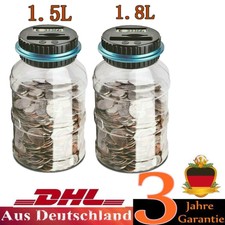 1.8L 1.5L Spardose mit Zählwerk Münzzähler Sparschwein Digital Sparbüchse LCD
