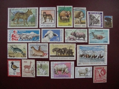 Briefmarken lot tiere - briefmarken,