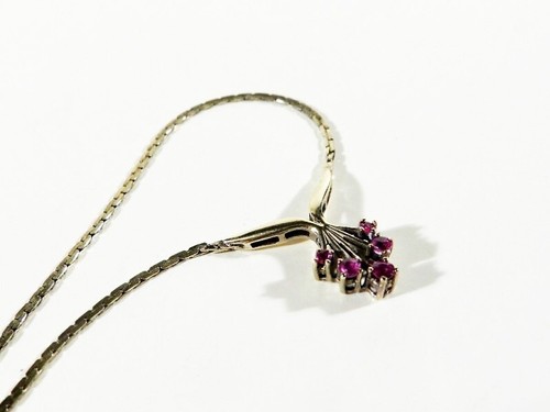 Sixties silber rubin collier - silber,