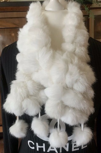 Luxus schal echtfell rabbit - luxus,