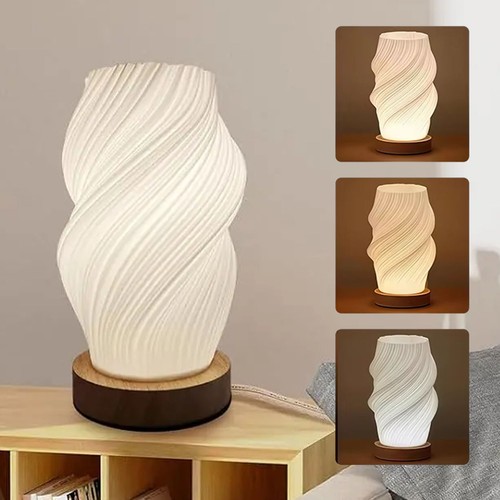 Holzsockel nachttischlampe - holzsockel, 3