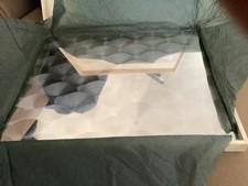 MICHELANGELO Retro Vintage: Luxus Edelstahl Mouse Pad in Holzkiste, unbenutzt