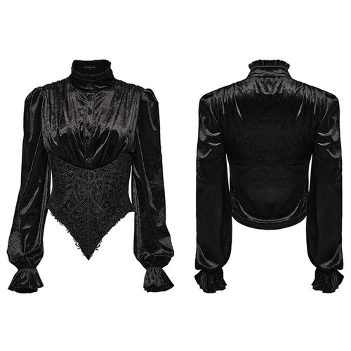 Punk rave black retro gothic - black,