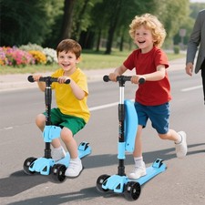 Faltbar Kinder Roller LED Räder Kinderscooter Dreiradscooter Scooter Fucbwgqgrtm