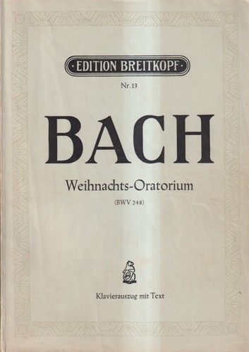 Noten weihnachts oratorium - noten:, weihnachts-oratorium