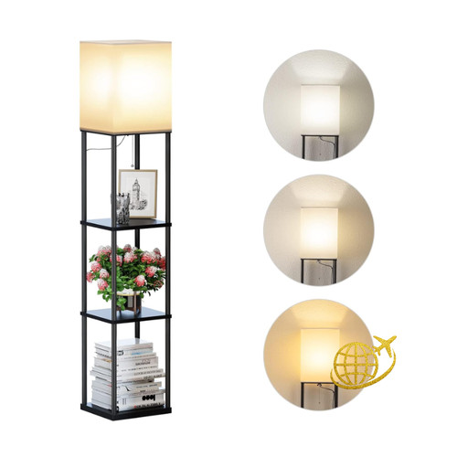 Stehlampe mit regal - regal, 3