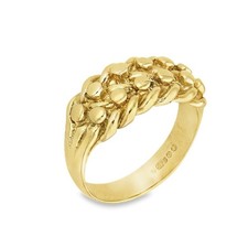 Schnapsring 9 kt Gelbgold - Größe L1/2 - 9 mm