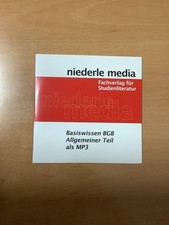 Basiswissen BGB Allgemeiner Teil  als MP3 Niederle Media