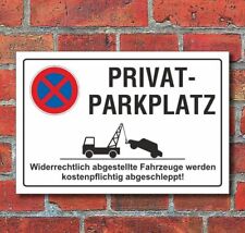 60x40 cm Schild Parkverbot, Halteverbot, Privatparkplatz, 3 mm Alu-Verbund -