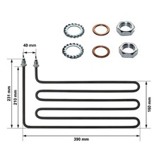 Heizstab für Weka und Karibu Saunaofen 2,5 kw Klassik Bio Aktiv Kompakt