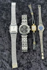 4 Uhren Ersatzteil Defekt Bastler Condor 800 Silber - Ernest Borel -Casio.. HL11