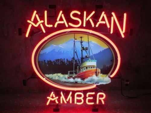 Alaskan amber brewing - amber, neon