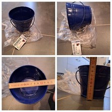 Kleiner blauer Deko Eimer