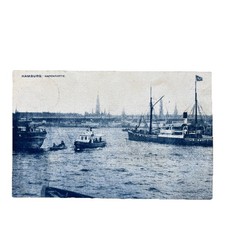 Postkarte AK Hamburg Hafenpartie Schiff Gelaufen 1925