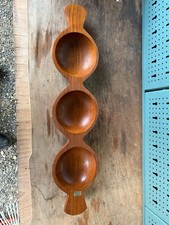 Handgefertigte Servierschale aus Holz – 3er Schalen-Set in einem Stücks