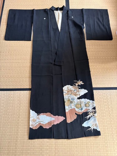 Japanische schwarze tomesode - schwarze,