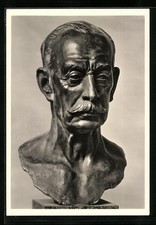 Plastik Generalfeldmarschall Schlieffen von Fritz Klilmsch, Ansichtskarte 