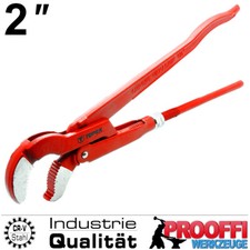 Eckrohrzange 2" Rohrzange Wasserpumpen Rohrschlüssel Zange 45° S-Maul 530mm Lang