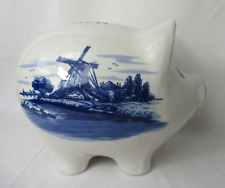 Grosses Porzellan Sparschwein Holland Delft Blau Vintage 1,2 Kilo Porzellanmarke
