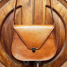 Boho Handgemachte Leder Umhängetasche mit Langen Riemen Und Easy Push Clip