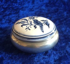 Deckeldose * Dose * 95% Zinn * handmade in Portugal * Deckel aus Keramik