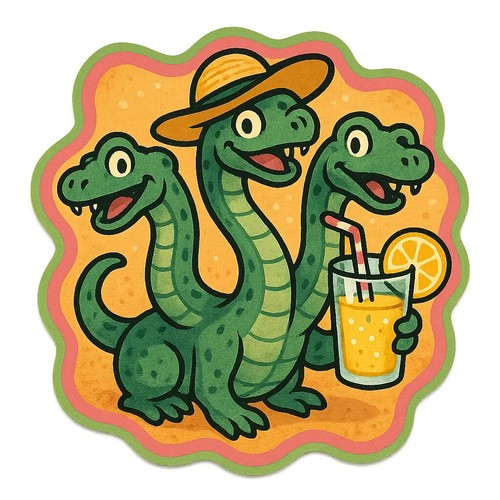 Drei köpfe drache sticker - drache,