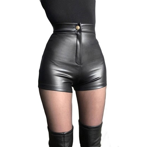 Women faux leather shorts - women,