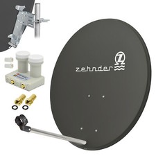 ZEHNDER Digitale SAT Anlage 80cm Schüssel + Monoblock Twin LNB d Astra + Hotbird