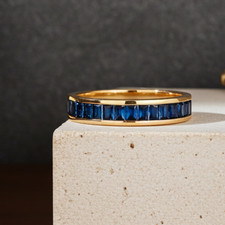 18kt Gold Saphir Baguette