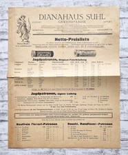 Dianahaus Suhl Gewehrfabrik Waffen Munition Jagdpatrone Flobert Werbung Preis