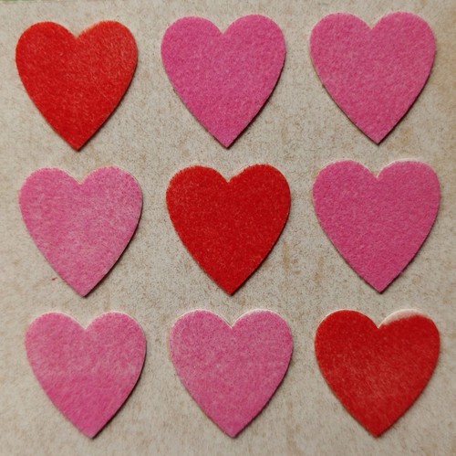 Fuzzy stoffsticker pink - fuzzy, "pink