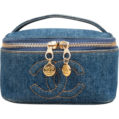 Chanel denim vanity - cc,