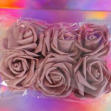 Deko ROSEN Lila Mouve Farbe - 6 Stück - NEU - Dekoration Rose Kunst Streu Deko