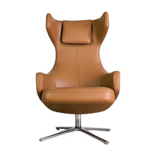 Original Vitra Grand Repos Sessel Antonio Citterio Leder cognac