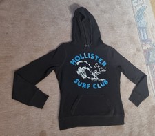 Damen Sweatshirt, Hoodie, Hollister, Braun, Türkis, Aufdruck, Surf Club