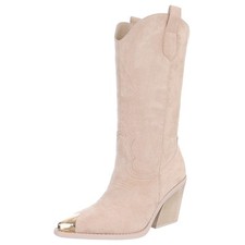 Damen Cowboyboots mit Reißverschluss Ital-Design 9123 in Beige