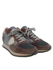 PHILIPPE MODEL Schnürsneaker Damen Sneaker Gr. DE 37 braun-hellgrau