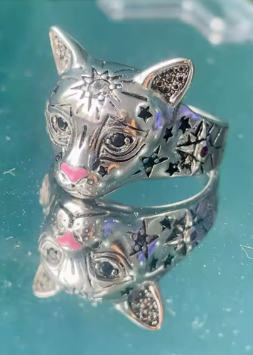 Sterling silber 925 - silber, katze
