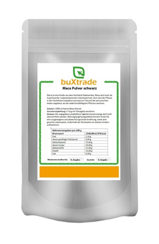 Maca pulver schwarz - schwarz, |