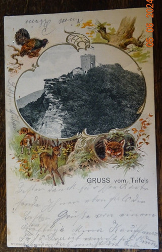 Trifels 1905 prägekarte - trifels,