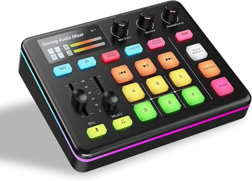 Gaming audio mixer rgb - mixer,,