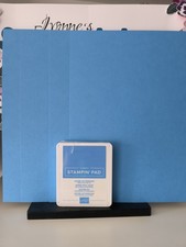 Stampin Up Farbset Azurblau - Stempelkissen + 4 Blatt Farbkarton,