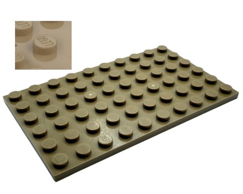 Lego platte 6x10 sand - platte, yellow