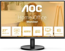 AOC U27B3M 4K Monitor 27" UHD 3840x2160 VA HDR10 DP HDMI Adaptive Sync 60Hz