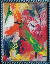 Jozsef Toth *1944: Farbige Abstraktion Öl-Gemälde 1990er Jahre Abstrakt Orange