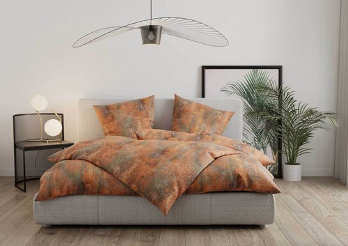 Mako satin bettwäsche - satin, rost